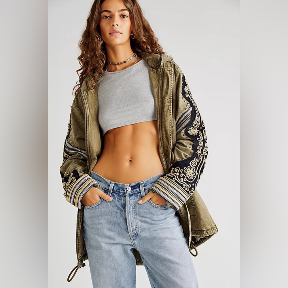 We The Free Embellished Military Jacket